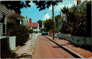View of Martin Lane, Nantucket MA Vintage Postcard F47