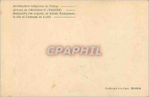 Postcard Ancient Architecture Religieluse Poitou Abbey charroux (Vienna) Reli...