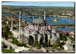 Postcard Modern Istanbul Turkiye Suleymaniye Camii minaresi