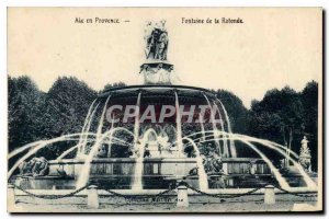 Old Postcard Aix en Provence Fountain Rotonde