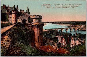 Amboise - View Over The River Loire From Castle Terrace France Postcard