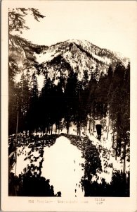 Ski Jumping Snoqualmie Pass WA Real Photo Postcard PC182