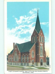 W-border CHURCH SCENE Des Moines Iowa IA AD1223