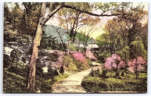 Main Building And Grounds Valeria Home Oscawana New York Roadway Flower Postcard