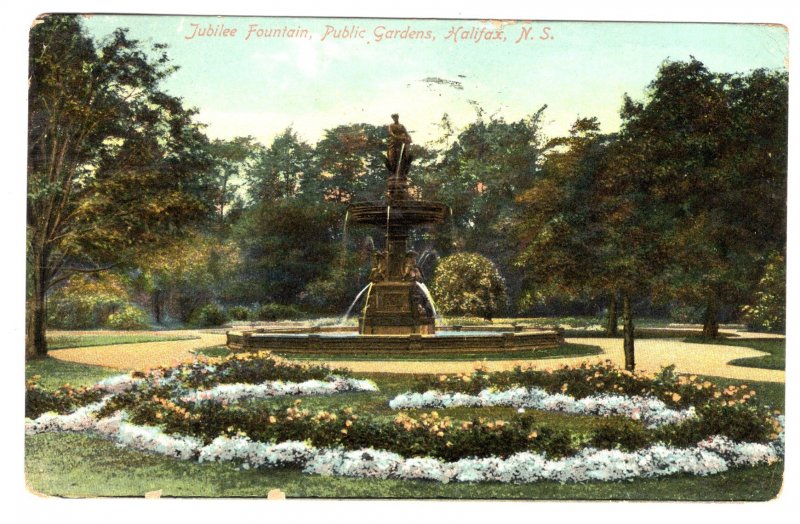 Jubilee Fountain, Public Gardens, Halifax, Nova Scotia, Used 1909