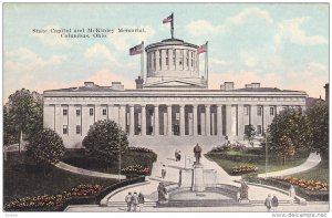 State Capitol And McKinley Memorial, COLUMBUS, Ohio, PU-1921