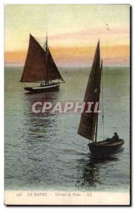 Postcard Old Havre Boat Fishing Boat