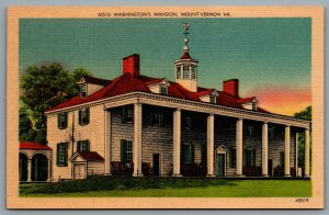 Postcard Mt. Vernon VA c1930s Washington’s Mansion Potomac River Fairfax County