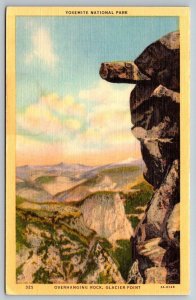 Vintage California Postcard - Yosemite National Park - Glacier Point