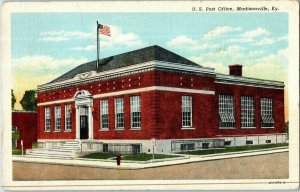 US Post Office Madisonville Kentucky Postcard Posted early 1940s