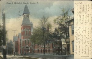 Marion OH Epworth Methodist Church c1905 Postcard