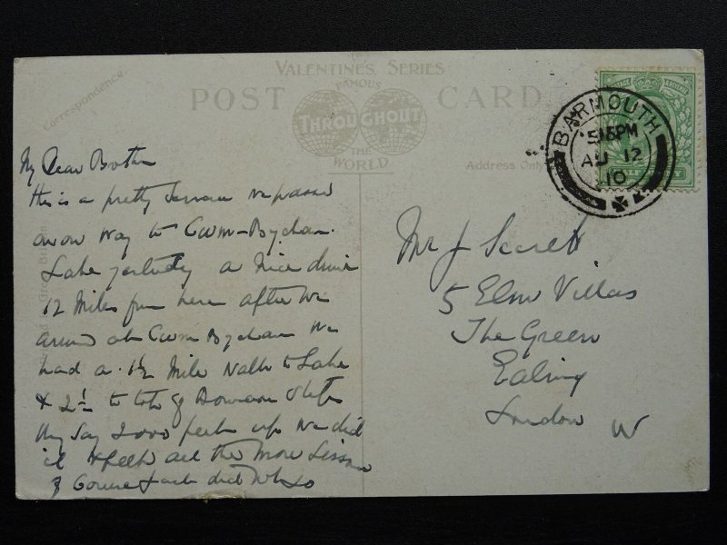 Wales LLANBEDR Moelfre Terrace 1910 Postcard by Valentine