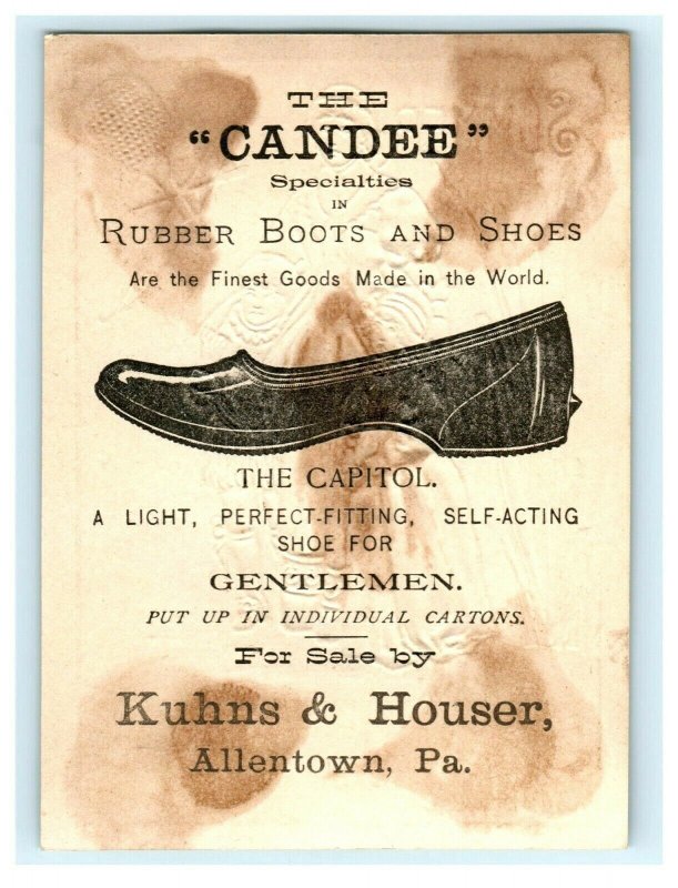 1880's Dresden The Candee Rubber Boots & Shoes Kuhns & Houser Summer  P172