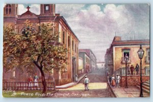 Puerto Rico Postcard The Convent San Juan c1910 Antique Oilette Tuck Art