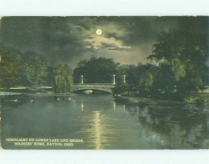 Divided-Back BRIDGE SCENE Dayton Ohio OH HJ1391