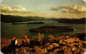 Priest Lake Idaho ID Sunset Unused Vintage Postcard H19