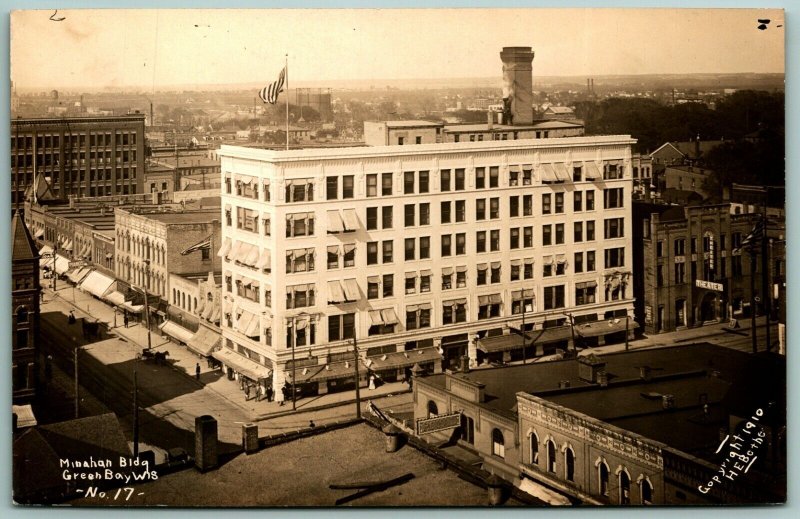 RPPC Minahan Building Green Bay Wisconsin WI UNP H E Bethe Photo Postcard J8