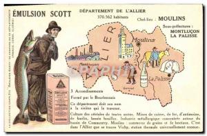 Old Postcard Emulsion Scott Poisson Department Allier Montlucon Moulins The p...