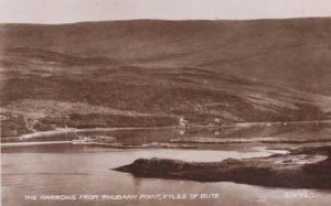 Kyles of Bute Rhubaan Point Narrows Vintage Real Photo Postcard