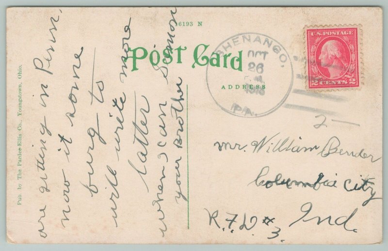 Youngstown Ohio~Reuben McMillan Library~1920s Postcard