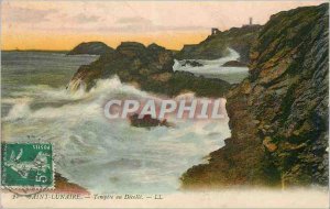 Postcard Old Saint Lunaire Storm at Decolle