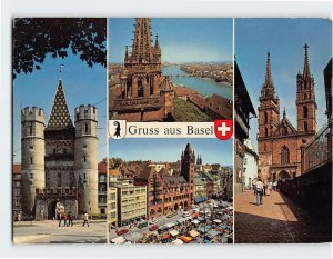 Postcard Gruss aus Basel, Switzerland