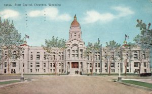 Vintage Postcard 1920 The State Capitol Building Cheyenne Wyoming WY Structure