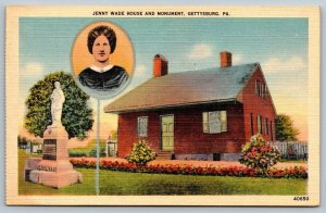 Civil War  Gettysburg  Pennsylvania  Jennie Wade House   Postcard