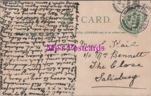 Genealogy Postcard - Kail / Bennett, The Close, Salisbury, Wiltshire  GL2276