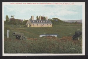 Nova Scotia ANNAPOLIS ROYAL Scene within the Ramparts of the Old Fort ~ WB