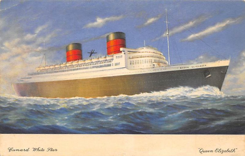 Queen Elizabeth Cunard Line Ship 1951 