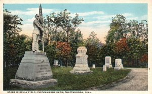 Vintage Postcard Scene In Kelly Field Chickamauga Park Chattanooga Tennessee TN