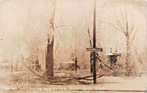 ASHTABULA OHIO NORTH PARK~AFTER THE SNOW STORM OF FEB 1909 REAL PHOTO POSTCARD