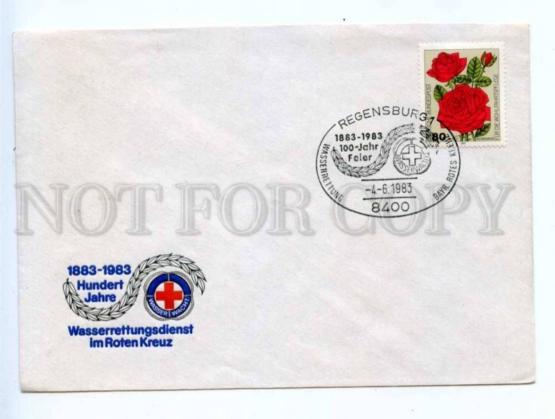 418133 GERMANY 1983 year Red Cross Regensburg COVER