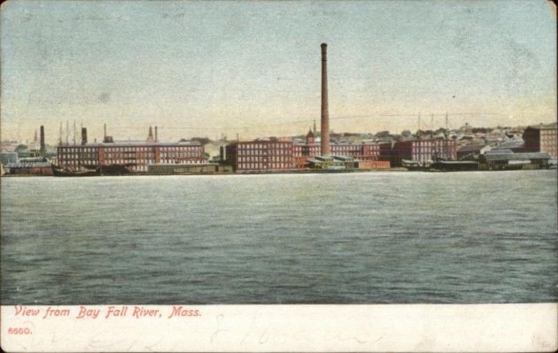 Fall River MA c1910 Postcard #12 FROM BAY