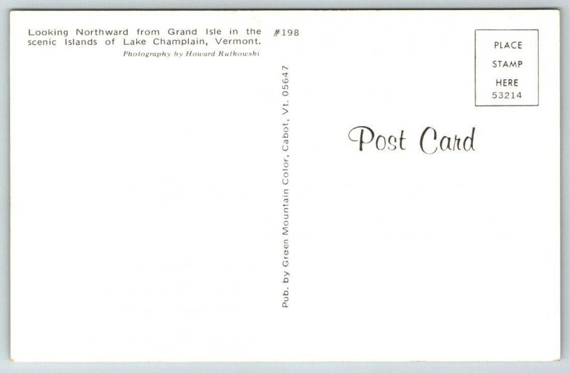 Grand Isle  Vermont   Lake Champlain   Postcard