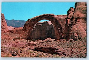 Lake Powell Utah UT Postcard Rainbow Cultural Bridge Arch Scene c1960's Vintage