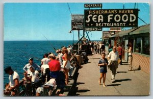 Redondo Beach  California  Fishing Pier   Postcard  1959