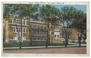 FORT SCOTT KS JUNIOR HIGH SCHOOL POSTCARD c1930