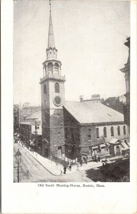 Old South Meeting House Boston Massachusetts MA Antique Postcard UDB UNP Unused 