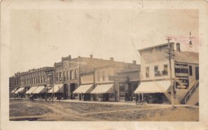 J81/ Hillsboro North Dakota RPPC Postcard c1910s Main Street Stores 488