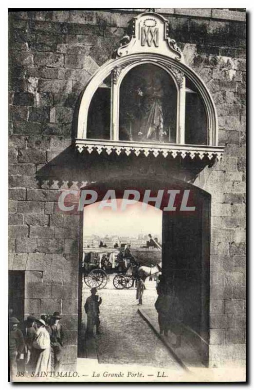 Old Postcard Saint Malo La Grande Porte