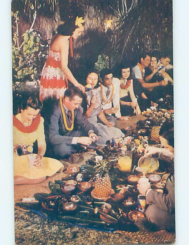 Unused Pre-1980 LUAU HAWAIIAN FEAST state of Hawaii hn4540