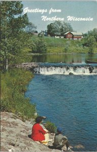 USA Scenic Lakes Rivers and Streams Northern Wisconsin Chrome Postcard 03.73