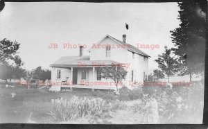 4 Real Photo Postcards, RPPC, Houses with Nice Architecture in Unknown Locations