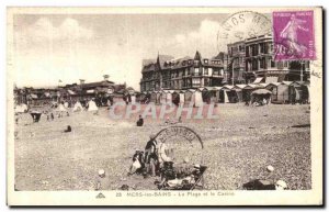 Old Postcard Mers Les Bains Beach and the Casino