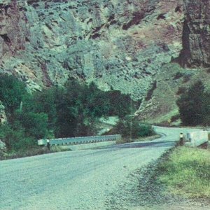 USA Entrance of Shell Canon on Highway Big Horn Mountains Vintage Postcard 07.66