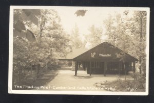 RPPC CUMBRLAND FALLS STATE PARK KENTUCKY TRADING POST REAL PHOTO POSTCARD