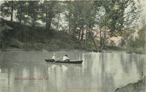 Indiana Clean Lake West End boat Kropp #4329 Postcard 22-6253