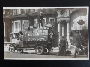 Dorset WEYMOUTH The Royal Hotel & Crown Hotel TRANSPORT COACH - Old RP Postcard
